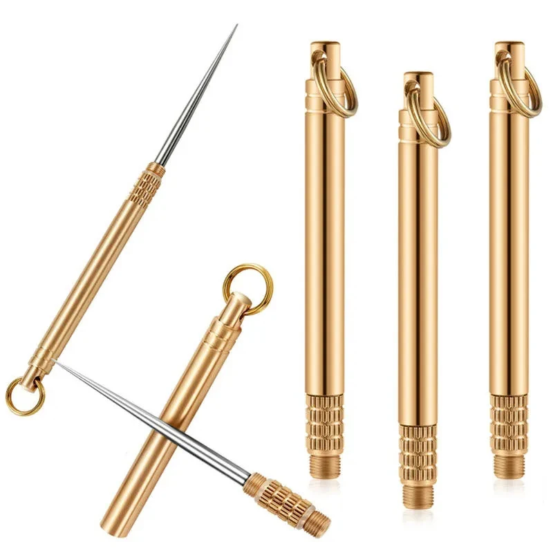 Portable Outdoor Tool Titanium Alloy Toothpick Brass Creative Combination - £8.14 GBP+
