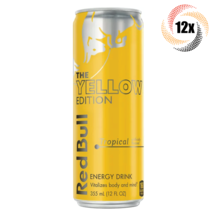 12x Cans Red Bull Tropical Yellow Flavor Energy Drink 12oz Vitalizes Bod... - £41.20 GBP