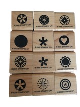 Stampin Up Rubber Stamp Little Pieces Button Daisy Heart Sunburst Card M... - $4.99