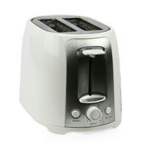 Brentwood 2 Slice Cool Touch Toaster In White And Stainless Steel - £35.24 GBP