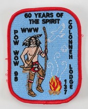 Vintage 1998 Colonneh 137 Pow Wow 60th Spirit Red WWW OA Boy Scout Camp Patch - £9.34 GBP