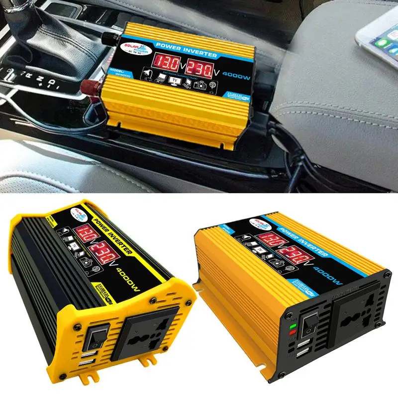 4000W Car power inverter LCD Screen Display Automotive Fast Charging Converter - £42.10 GBP+