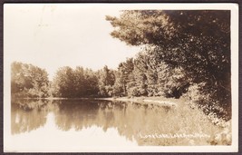 Lake Ann, Michigan RPPC 1939 Lone Lake Scene Real Photo Postcard - £9.15 GBP