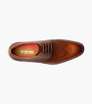 Stacy Adams Asher Wingtip Lace Up Men's Shoes Leather Cognac 25653-221 image 5
