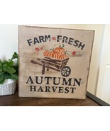 Farm Fresh Autumn Harvest Sign – Hand Crafted Rustic Fall Decor – Made i... - $383.79 MXN