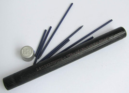 L. &amp; C. HARDTHMUTH Vintage Lead Holder Blue Spare Leads Black Box Signed Cap - £19.78 GBP