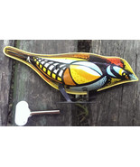 Vintage Windup Toy Color Bird Figurine Wind Up Tin Litho Mechanical Cloc... - £20.21 GBP