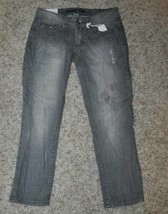 Womens Jeans Skinny Black Jr. Girls Hang Ten Studded Faded Distressed Denim-sz 1 - £11.08 GBP