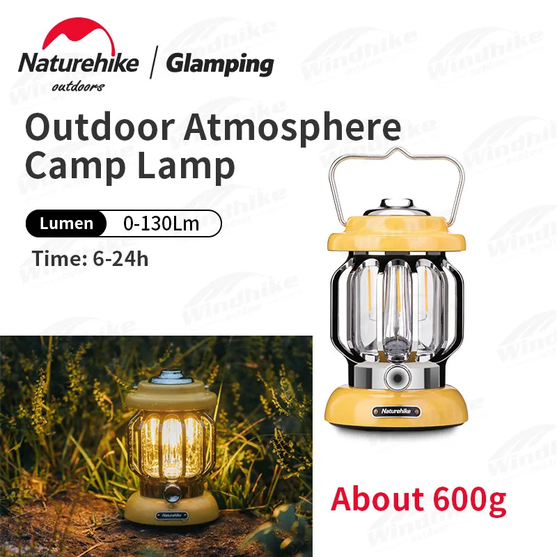 Naturehike New Retro Lamp Portable Brightness Adjustable Camping Lantern Tent - £64.95 GBP+