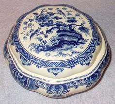 Vintage Porcelain Westraven Holland Blue Delft Delftsblauw  Covered Bowl - £15.63 GBP