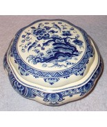Vintage Porcelain Westraven Holland Blue Delft Delftsblauw  Covered Bowl - $19.95