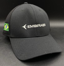 Oakley Brazil EMBRAER Black Baseball Hat Embroidered Logo L/XL - $24.74
