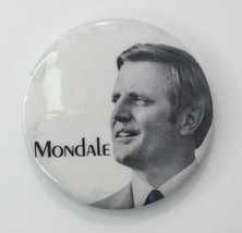 Vintage 1984 B&amp;W Classic Mondale Election Campaign Button Pin 1.75&quot; - £7.19 GBP