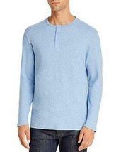 FRAME Men&#39;s Cotton-jersey Henley T-shirt In Blue, Size XL - £62.42 GBP