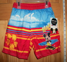 Disney Baby Clothes 24M Mickey Mouse Bathing Suit Trunks Aloha Infant Swimsuit - £11.19 GBP