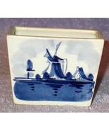 Vintage Holland Blue Delft Tooth Pick Holder Or - €6,82 EUR