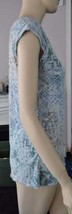 Womens Shirt Junior Girls Mudd Blue Geometric Short Sleeve Top Summer-size M - £6.98 GBP