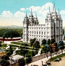 Temple Block Salt Lake City Utah Postcard Downtown Landmarks c1950-60s PCBG8A - £15.62 GBP