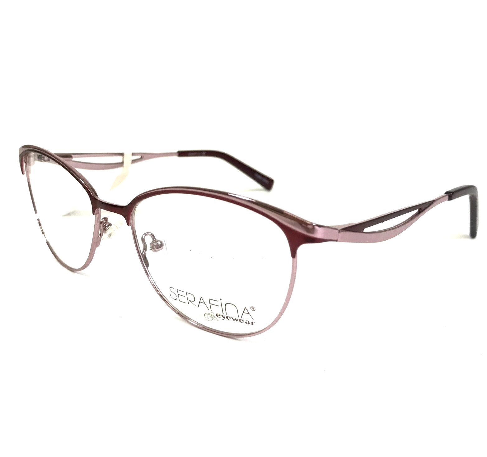 Serafina Eyeglasses Frames HARRIET Burgundy Red Burgundy Rose Gold 54-16... - $54.43