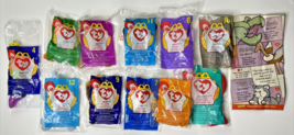 1999 McDonald&#39;s Ty Beanie Baby Happy Meal Toys Set of 11 + Paper Bag - £27.45 GBP