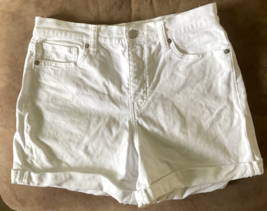 Banana Republic Womens White Denim Cuffed Shorts size 4 - $7.99