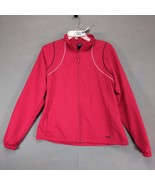 Reebok Women&#39;s L Full Zip Red Track Jacket, Sporty Athletic Performance ... - $19.35