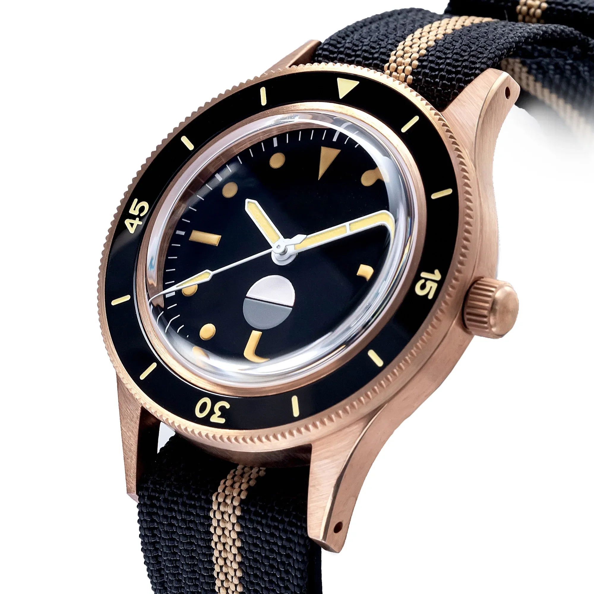 Men Dive Watch Hygrometer CUSN8 Tin Bronze Diving Watch NH35A Movement A... - £314.59 GBP
