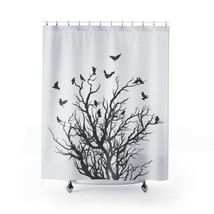 Flying Birds Tree Stylish Design 71&quot; x 74&quot; Elegant Waterproof Shower Curtain for - £56.87 GBP