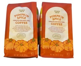 2 Packs Trader Joe&#39;s 2024 Pumpkin Spice Coffee 14 oz Each Limited Edition - £22.03 GBP