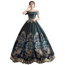 Evening gown European Court Clothing Party Masquerade Dinner Full Dress Stage Ch - £319.67 GBP