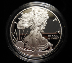 2015-W Proof Silver American Eagle 1 oz coin w/box &amp; COA - 1 OUNCE - £66.39 GBP