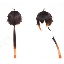 Game Genshin Impact Zhongli cosplay wig, Brown Orange Gradient long cosplay wig - £60.61 GBP