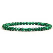 Natural Green Malachite Stone Bracelet 4/6/8/10mm Handmade Round Beads Bracelets - £14.05 GBP