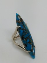 Arya Sterling Silver 925 Blue Turquoise Ring Size 5.5 - £55.15 GBP