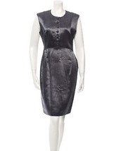 NWT $595 Theyskens&#39; Theory Drace Dress Gray Silver Purple Office Party 8 Womens  - £469.77 GBP
