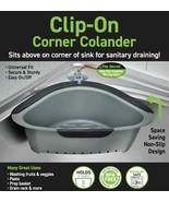 Corner Colander, Clip-on, Anti-Slip, Sink Corner Strainer, Dishwasher Safe - $12.86