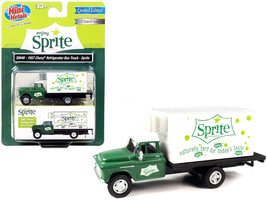 1957 Chevrolet Refrigerated Box Truck Green w White Top Sprite 1/87 HO Scale Mod - £26.27 GBP