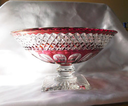 Red Chased Large Footed Bowl # 11055 - £59.17 GBP