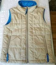 Patagonia Vintage Womens S Small Poly-fill Beige Vest Jacket Coat 2000 - £31.97 GBP