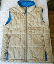 Patagonia Vintage Womens S Small Poly-fill Beige Vest Jacket Coat 2000 - £30.53 GBP