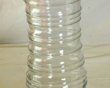 Horizontal Ribbed Round Vase Clear Glass - $24.74
