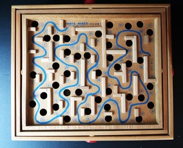 Vtg 60&#39;s Space Maze Tilt Vintage Marble Game by Drueke Original Box Laby... - $49.99