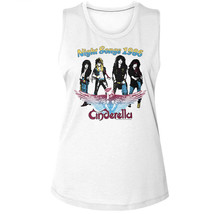 Cinderella Night Songs 1986 Women&#39;s Muscle Tank Eagle Album Glam Rock Band - £22.36 GBP+