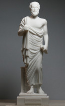 ARISTOTLE Greek Philosopher &amp; Scientist Cast Marble Statue Sculpture Figure 9.6&quot; - £30.77 GBP