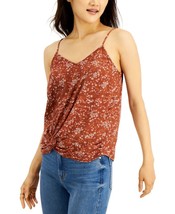 MSRP $29 Hippie Rose Juniors&#39; Knot-Front Camisole Brown Size Small - £10.16 GBP