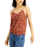 MSRP $29 Hippie Rose Juniors&#39; Knot-Front Camisole Brown Size Small - $18.37 CAD