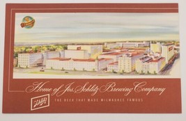 Schlitz Beer Jos. Schlitz Brewing Company Promotional Vintage Postcard 1955 - $19.60