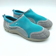 High Style Womens Water Shoes Sneakers Slip On Mesh Blue Gray Size 9 - $19.24