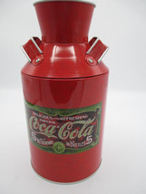 Coca-Cola Decorative Milk Can Vase Metal Red Retro - $7.43