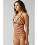 prAna Amaka Sz Small (S) Triangle Racerback Cheeky One Piece Liqueur Blo... - $40.58